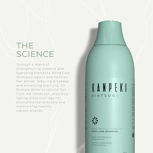 Kanpeki Kintsugi Bondcare Shampoo | Bond Perfect Formula for Weak & Damaged Hair | Strengthens, Repairs, Moisturizes | With Silk Protein, Aloe, Green Tea & Turmeric 4