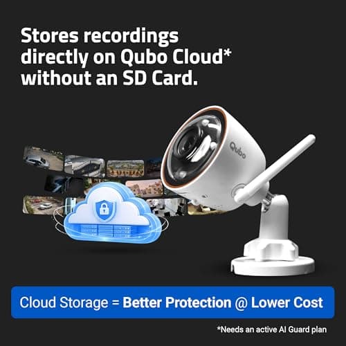 Qubo Smart Bullet Cam Pro 4MP [2026 Edition] by Hero Group | STQC Certified | AI Person Detection | Intruder Alarm | Color Night Vision | App Control | Records Directly on Cloud | No SD Card Required 5