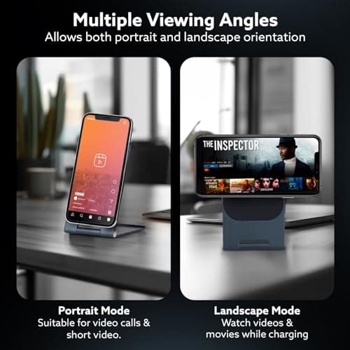 AGARO Elegant Wireless Charger, 15W, Qi-Certified, Charging Stand for iPhone 15/15 Plus/15 Pro/15 Pro Max, 14/14 Plus/14 Pro/14 Pro Max & 13/12/11 Series 4