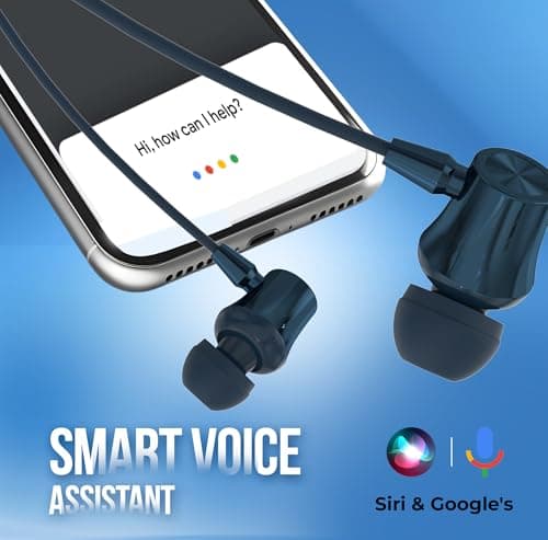 AROMA NB124 Blynk Wireless Neckband Bluetooth Earphones with up to 100H Playtime | ENC | Voice Changer | Fast Charging | Metallic Blue 5