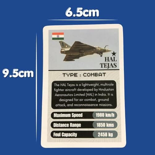 CocoMoco Kids Airplane Trump Card Game for Kids, Learning Games and Educational Playing Cards, Birthday Return Gift for Kids Ages 6-7, 8-10, 11-12 Year Old Boys and Girls (Pack of 10) 2