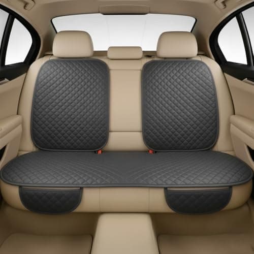 AURAFRESH Car Seat Protector Cushions Cover, Airbag friendaly. (Gray, 3PC Rear SEAT)