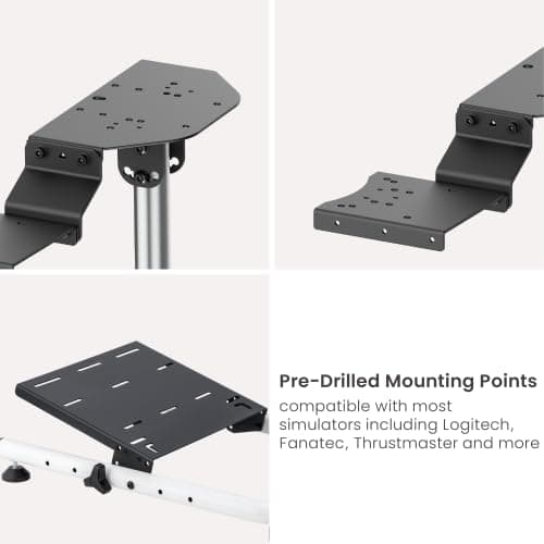 Hoss® Adjustable & Foldable Steering Wheel Stand with Gear Shifter Mount – Compatible with Logitech G29, G923,Thrustmaster and Fanatec – Sturdy Steel Frame with & Anti-Slip Feet 5