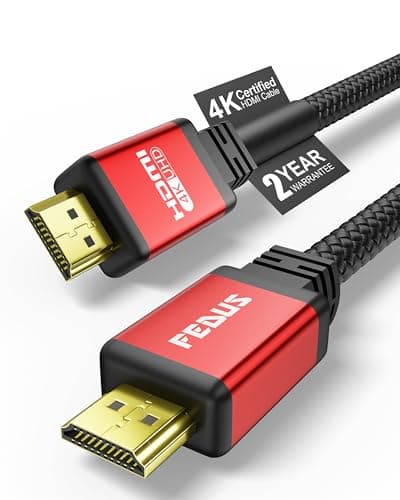 FEDUS LUMINA-X5 Certified HDMI Cable 4K@60Hz, 18Gbps High Speed HDMI 2.0 Male to Male Braided Cord. Premium HDMI to HDMI Cable for TV to Set Top Box, Laptop, Monitor, PS5, ARC, HDR10, 2 Year Warranty