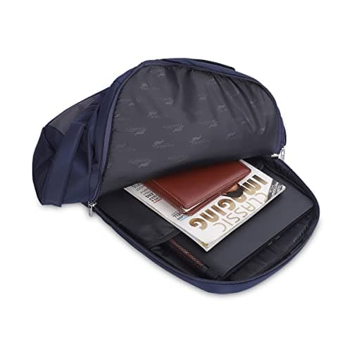 Protecta Proposed Merger Convertible Backpack Office Bag – with external laptop compartment and space for clothes and accessories for work or leisure trips - Navy Blue & Grey 6