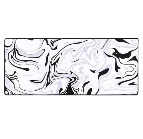 SPIN CART Large Gaming Mouse pad, Long XXL Extended Desk Table Mat Mousepad for Laptop PC Computer (Abstract White)