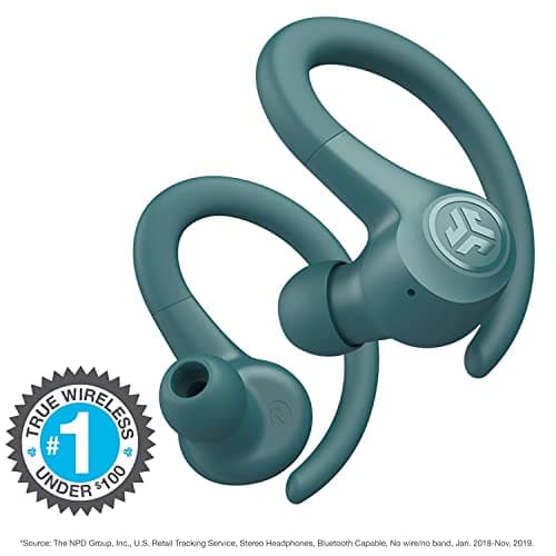 JLab Go Air Sport TWS Sports Earbuds - Bluetooth Earphones True Wireless, 32+ Hour Playtime Gym Headphones, Running & Workout in Ear Buds with Ear Hooks, C3 Clear Calling, EQ3 Sound, Teal 2