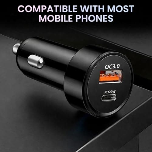 Ant Trigger 10 Dual USB Car Charger 48W, PD 3.0 & Quick Charge Fast Charging Car Adapter with 2 USB Ports for Smartphones Tablets Laptops Smartwatch 5