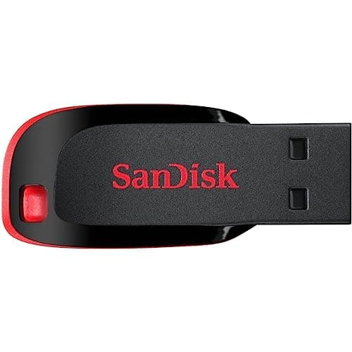 SANDISK Cruzer Blade 64GB, USB 2.0, Flash drive, Pendrive, Red, 5Y Warranty (SDCZ50-064G-I35)