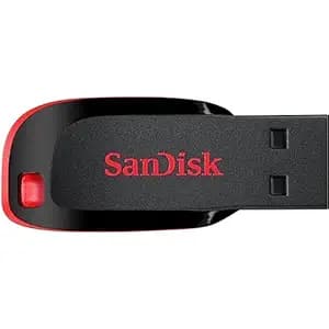 SANDISK Cruzer Blade 32GB, USB 2.0, Flash drive, Pendrive, Red, 5Y Warranty (SDCZ50-032G-I35)