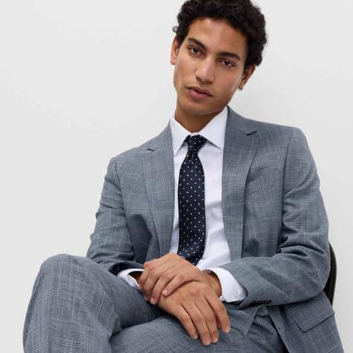 Marks & Spencer Checked Grey Men Tailored Fit Blazer 4