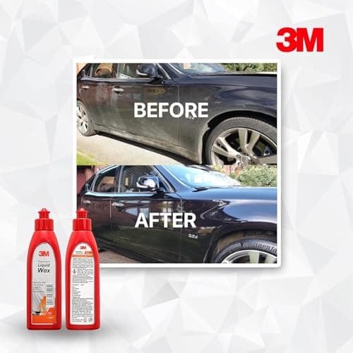 3M Premium Liquid Wax, Restores Car Paint Gloss and Lustre, Water Repellent, UV Protection (200ml, Pack of 1) 4