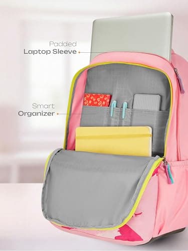 Safari Neoflora School Bag For Girls, Capacity - 36L, 2 Compartments Backpack For kids Pink 4