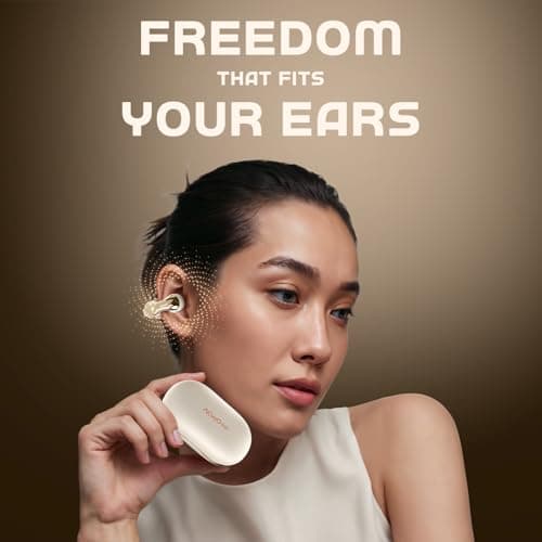 DwOTS Bling Open-Ear OWS Earbuds | Snug Fit | 40 Hours Playtime | Dual Connectivity | Quad ENC Microphones | IPX5 Splash-Resistant | 3 EQ Modes | Bluetooth v5.4 | Open Ear Headphones (Black) 3