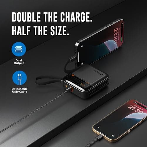 URBN 10000 mAh 35W Mini Volt Power Bank | Dual Output | PD + QC Compatible | Two-Way Fast Charge | Pass-Through Charging | for MacBook Air, iPhone, Samsung, Android & More (Grey) 5