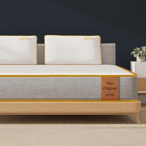 SleepyCat Original Ortho Mattress with AirGen™ Memory Foam | Medium Firm Feel for Balanced Comfort | 6 Inch Bed Mattress | Anti-Bacterial Fabric Cover |10 Years Warranty|(Queen Size,75x60x6 inches)