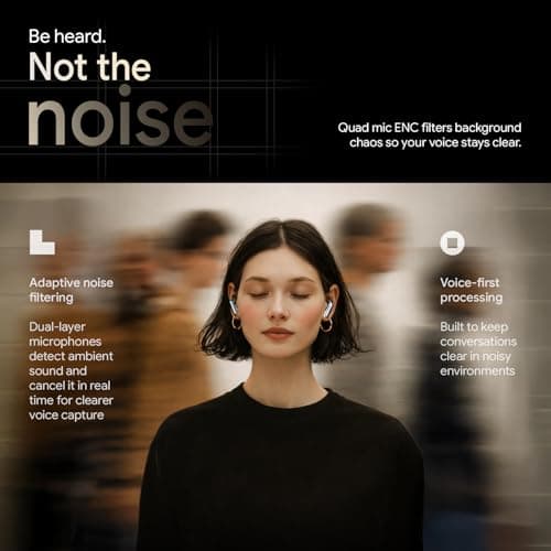 Fire-Boltt Newly Launched Aero Luxe TWS Earbuds with Custom EQ, Bluetooth 5.4 Wireless Earphones, 50H Playtime, Fast Charging Case, 50ms Low-Latency Gaming & Touch Controls Midnight Black 5