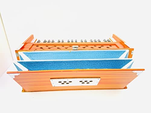 KHALSA MUSICAL Harmonium Beginners and Professionals |7 Stopper | 3 1/4 Octave | Double Bellow | 39 Keys | 2 Reeds (Bass- Male) K.M 2