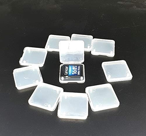 SHOPEE 10Pcs SD SDHC Memory Card Case Holder Box Storage Hard Plastic Transparent Holder (Pack of 2) 2