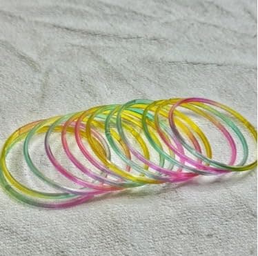 PROVELAA Jelly Bangle Set for Women | Glossy Transparent Bangles | Lightweight Flexible Chudi Set for Daily Wear, Party & Festive Use (Multi, 2.4) 3