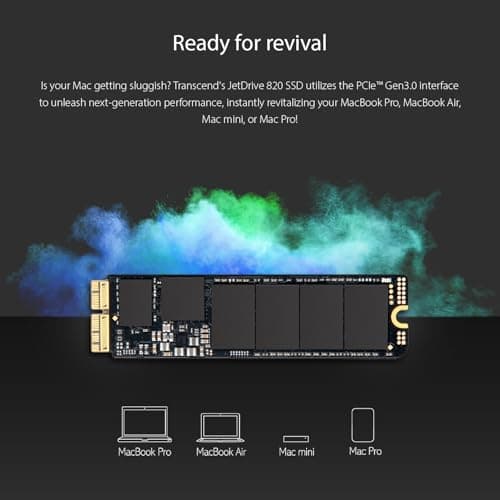 Transcend 240GB JetDrive 820 PCIe Gen3 x 2 Solid State Drive (TS240GJDM820) 4