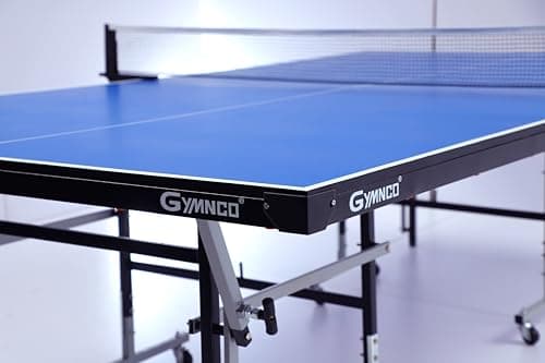 GYMNCO Practice Full Size Table Tennis Table with Wheel & Laminated Top, Table Cover, 2 Tt Racket & Balls, Blue 3