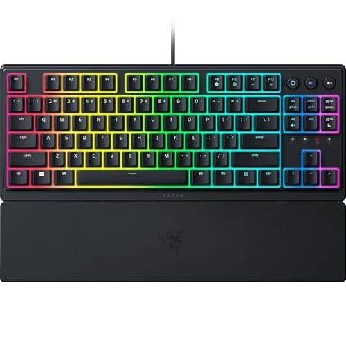 Razer Ornata V3 Tenkeyless - Low Profile Gaming Mechanical Membrane Wired Keyboard-Black-RZ03-04880100-R3M1