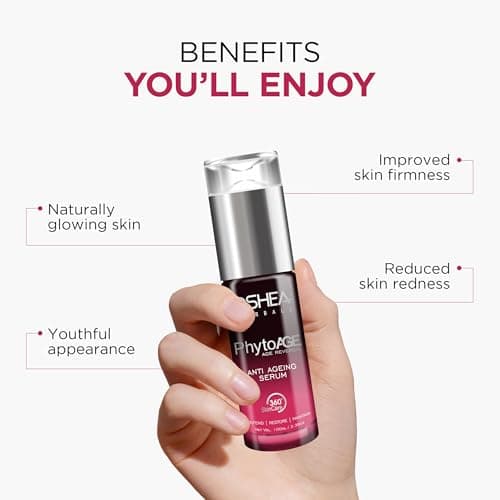 Oshea PhytoAge Reversal Anti Ageing Face Serum for Men & Women | Reduces Wrinkles & Fine Lines | Boosts Natural Glow & Improve Firmness | Enriched with Aloevera Extracts | All Skin Types 40ml 5