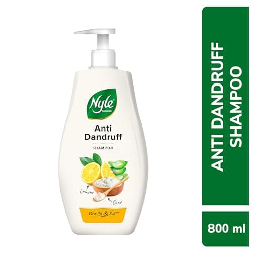 Nyle Naturals Anti Dandruff Shampoo 800ml | Enriched with Curd and Lemon for Fresh, Clear Scalp, Effective Flake Control | Mild Formula for Everyday Use 2