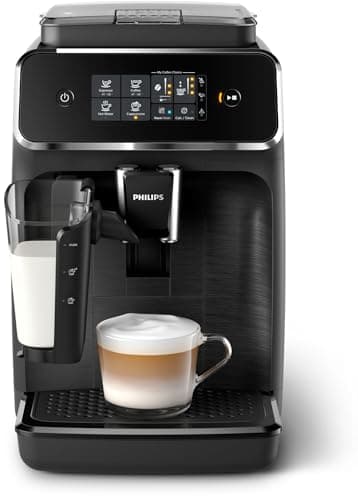 PHILIPS Versuni Latte Go Fully Automatic Bean To Cup Espresso Coffee Machine,3 One Touch Button Coffees(Cappuccino,Black Coffee,Espresso),15 Bars,Ceramic Grinder-2 Year Brand Warranty-Ep2230/10 3