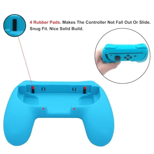 OIVO INDIA X DOBE Nintendo Switch More Comfortable Joy-Con Controller Grips For Nintendo Switch TWIN PACK (Red and Blue) 5
