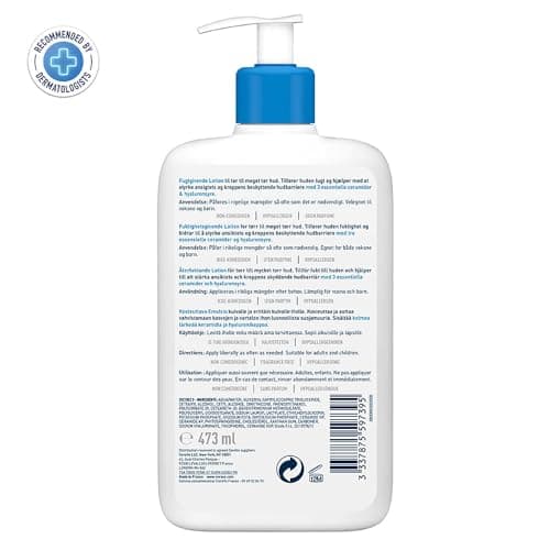 CeraVe Moisturizing Lotion For Normal to Dry Skin (473ml) - Formulated With 3 Essential Ceramides And Hyaluronic Acid | Non-Comedogenic, Oil Free And Fragrance-Free Body Lotion 2
