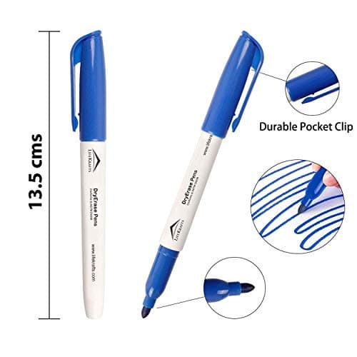 Lifekrafts Dry Erase Fine Point Marker Pens | Pack of 4 Includes Black, Blue, Red, Green | Perfect for Writing on Whiteboards, Dry Erase Boards, Mirrors for School, Office, Home Use. 3