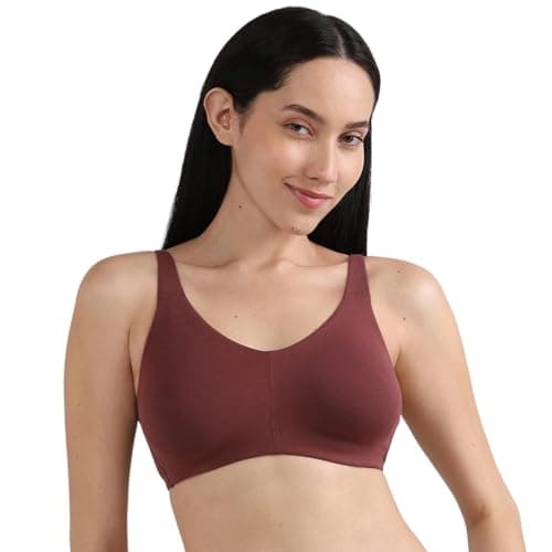 Wacoal Basics Essentials Live in Non-Padded Non-Wired Full Cup Everyday Wear Cotton Blend T-Shirt Bra-Dark Brown-36D 2