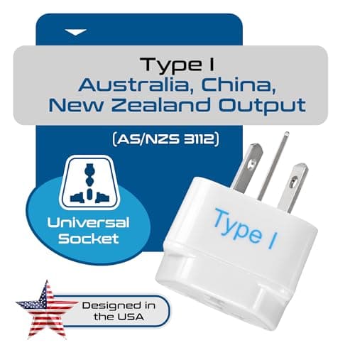 Ceptics India to Australia Plug, New Zealand & China & More - Pin Type I - Ce Certified - Rohs Compliant - White - 1 Pack - 5 Years Warranty 2