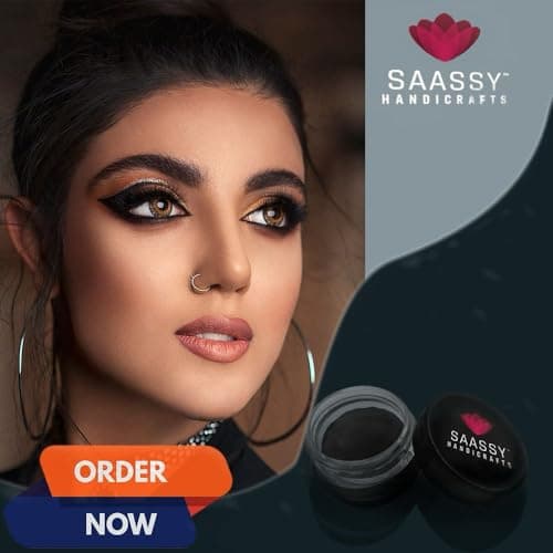 SAASSY ORGANIC KAJAL|Safe for Kids| Clinically tested| Contains Kesar,A2 ghee,Almond|Lead free| 100% organic &vegan 4