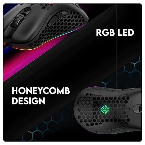 Cosmic Byte Spectrum RGB Wired Gaming Mouse, 66grams, 12800DPI, 1000Hz Polling, 10M Switches, Software Support (Black) 4