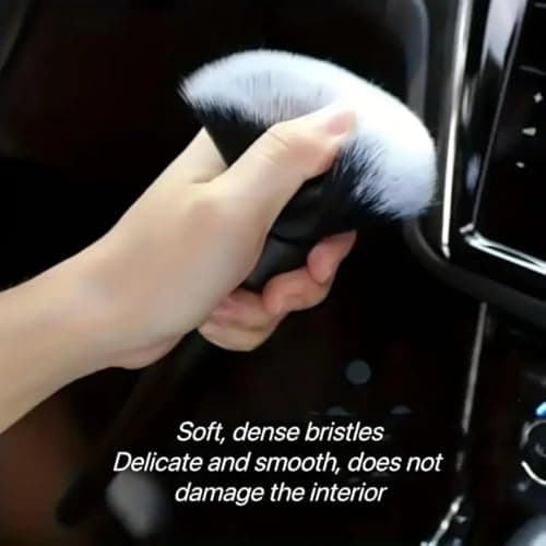 T TOPLINE Long Handle Car Cleaning Brush | Interior Dust Brush | Soft Bristle Car Detailing Brush for Dashboard | Dusting Tool for Interior Cleaning | Long Car Interior Soft Brush 4