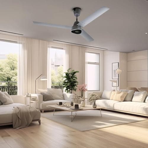 EcoLink AiroGeometry 1200mm BLDC Ceiling Fan with Remote Control|BEE 5 star Rated Energy Efficient Ceiling Fan|High Air Delivery with LED Indicators (Silver Mist) 5