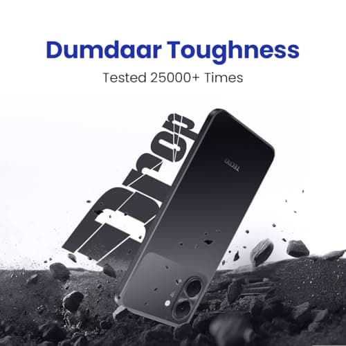 Tecno Spark GO 3 (Ink Black, 4GB+64GB | Super Durability Drop Resistant & IP64 Rated | Make Calls Without Network* |Ella Al in Your Own Language | Super Smooth 120Hz 6.74" Display |5000mAh Battery 3