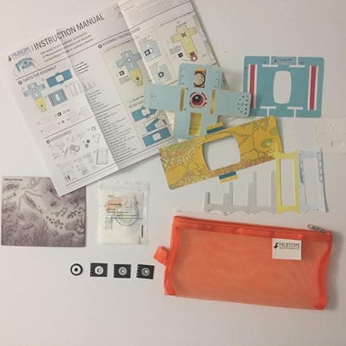 Fundoo Labs Foldscope Basic Kit Foldable DIY Paper Microscope.,Blue 2