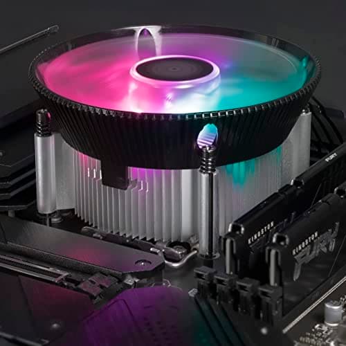 Cooler Master i70C CPU Air Cooling System for Intel LGA 1700 Sockets - 70mm Low-Profile, Aluminium & Copper Heatsink, Quiet 120mm PWM Fan (37.08 CFM, 1.33 mmH2O, 28 dBA, 650-1800 RPM), ARGB Compatible 3