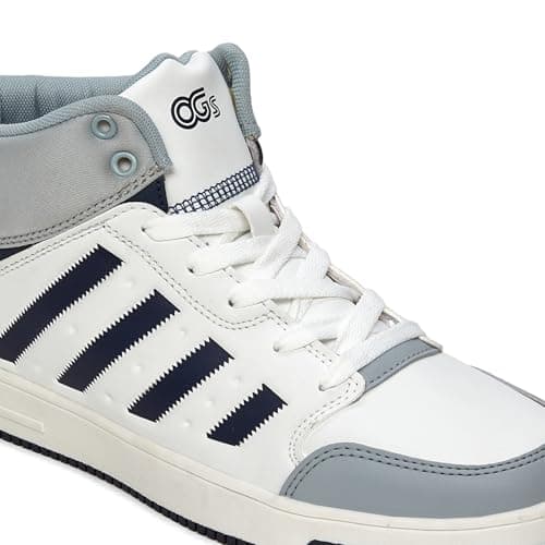 Campus Men's OG-26 WHT/Navy Sneakers - 9UK/India OG-26 4