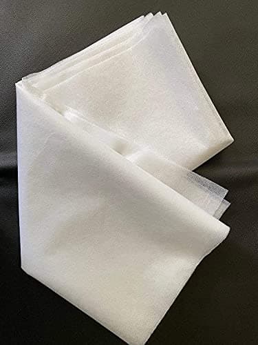 M Fabrics White Iron-On Non-Woven Fusible Interlining (10 Meters, 50 GSM) | Dot Canvas Interfacing for Women Garments, Suits, Boutique & Tailoring 2