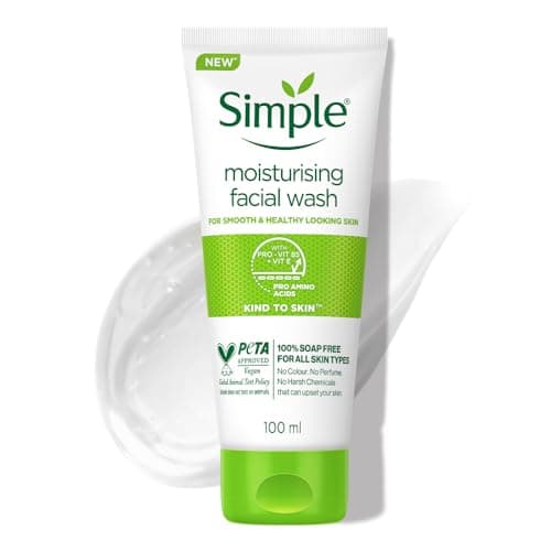 Simple Kind To Skin Moisturising Facial Wash 100 ml | 100% Soap-Free Facewash | For normal to dry skin 2