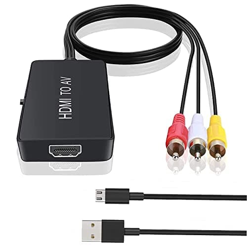 TaiHuai HDMI to RCA/AV Converter for Fire Stick, Roku, Apple TV, Xiaomi Mi Box, Android TV Box, DVD, Blu-ray Player