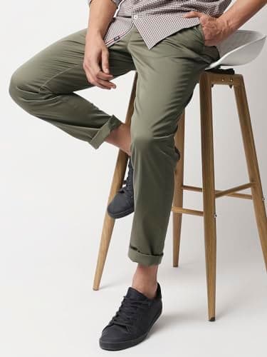 Thomas Scott Men Millennium Slim Fit Chino Pants Olive 5