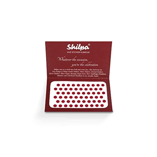 Shilpa Vive Sticker Kumkum Bindi (Box Contains 15 Packs) (7, Deep Red) 3