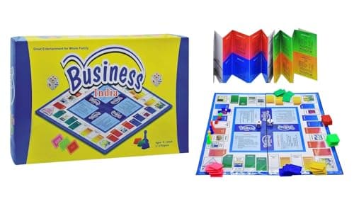 BKDT Marketing Business India Board Game 2-6 Players,Business Board Game India - Stretagy Game Multicolor (Family Board Game)