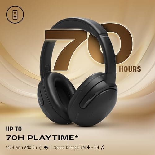 JBL Tour One M3 Award Winning Wireless Over Ear Headphones with ANC 2.0, Hi-Res LDAC Audio,Spatial 360 Sound, 8 Mics - Perfect Calls with Crystal AI,70Hrs Playback, Black 4